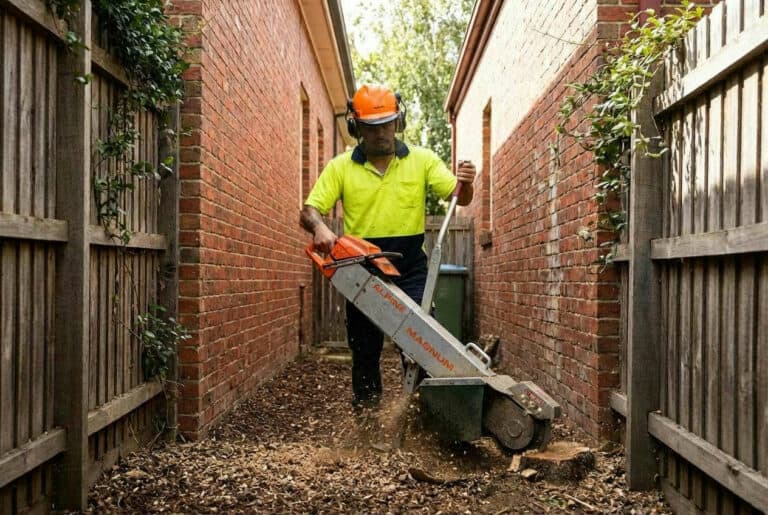 tight access stump removal