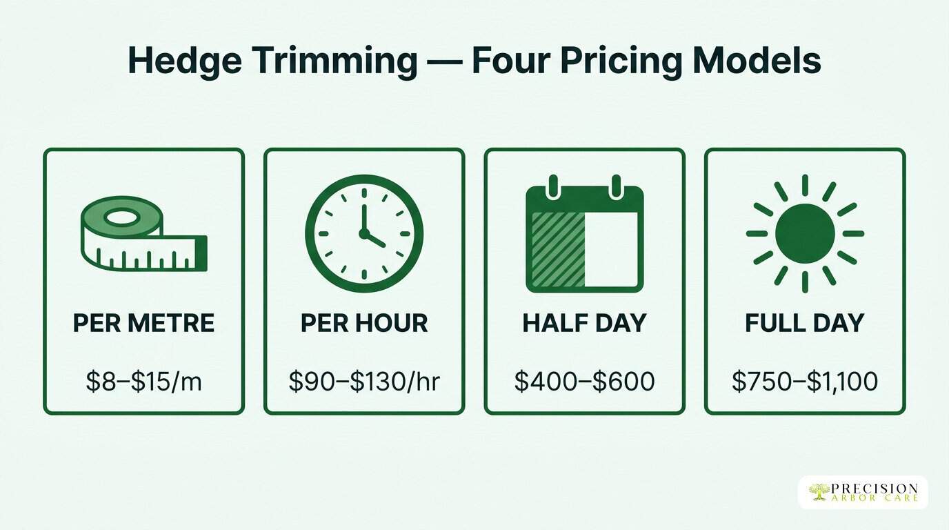 Hedge trimming pricing models Melbourne Melbourne tree removal service by Precision Arbor Care, expert arborists.